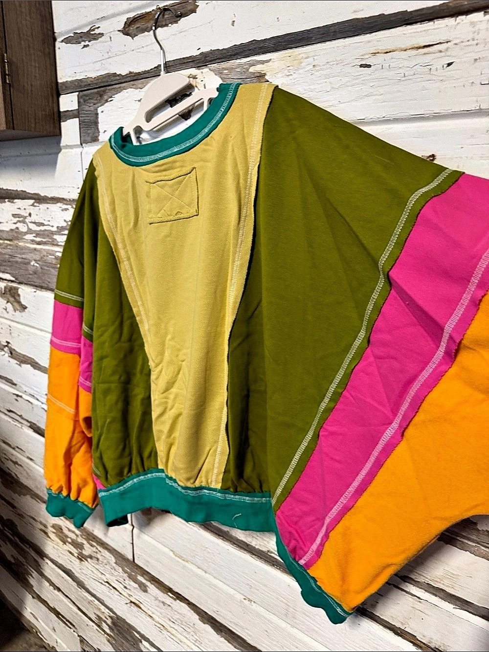 BIBI Color Block Long Sleeve Top NWT - Picture 7 of 7